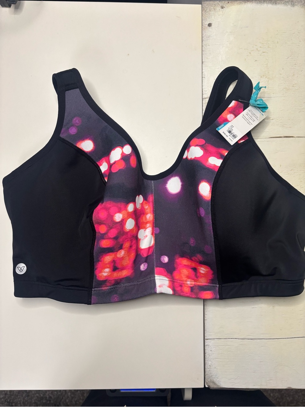 Livi Active Moulded Underwire Sports Bra Size 44DDD Black Multicolored New